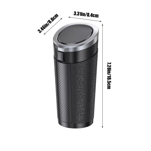 Bilmugghållare, papperskorg med presslock, ABS 2