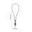 Cordón negro de PU para identificación, 52 cm 4