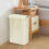 Slim Laundry Basket with Lid 45L White 5