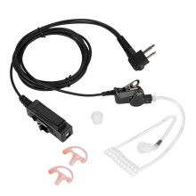 Bewakingsheadset met microfoon, PTT-knop en akoestische buis, oortje voor Motorola, compatibel met XV2600, XU2600, CLS1110, CLS1410, CLS1413, CP200,