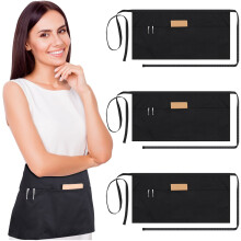 HEQUSIGNS Kellnerschürze wasserdicht 3 Taschen Unisex 3 Stück