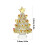 Mini Glass Christmas Tree Ornament, Yellow, 6.6 cm 3