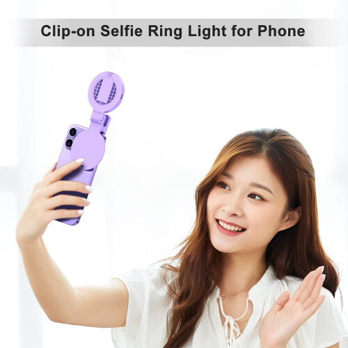 Luce selfie a clip per telefono con specchio, 3 modalità3 2