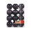 Black Plastic Christmas Tree Ornaments 24 pcs 3 cm 2