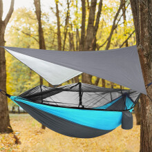 Double Camping Hammock with Bug Net – Lightweight Nylon