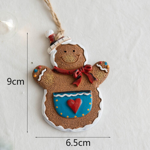 Gingerbread Man Ornament - Brown Resin Christmas Tree 1