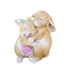 Resin Rabbit Ornament – Pink or Dark Blue