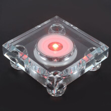 Pied de lampe en cristal blanc pour étagère d'exposition d'œuvres d'art