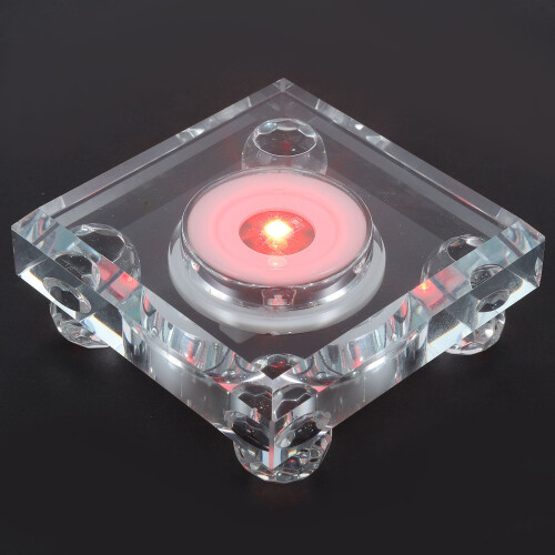 Βάση κρυστάλλινης οθόνης με φως LED – 8x8cm