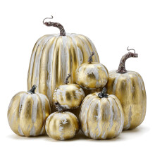 7-teiliges Halloween-Kürbis-Dekorationsset aus Schaumstoff