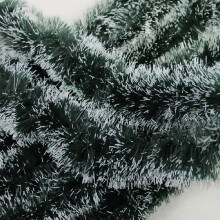 Christmas Tinsel Garland Hanging Decoration, 2m Green PVC