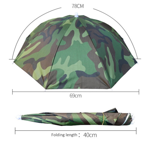 Fiskeparaplyhatt – Silverbelagd, 69 cm 2