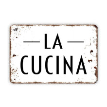 Aluminium La Cucina vægskilt 12x8 tommer
