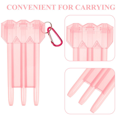Pink Plastic Dart Storage Case – 17 x 8.5 x 3 cm 2
