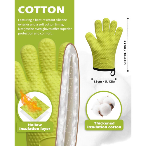 Silikon-Ofenhandschuhe, 2er-Pack, hitzebeständig bis 260 C 1