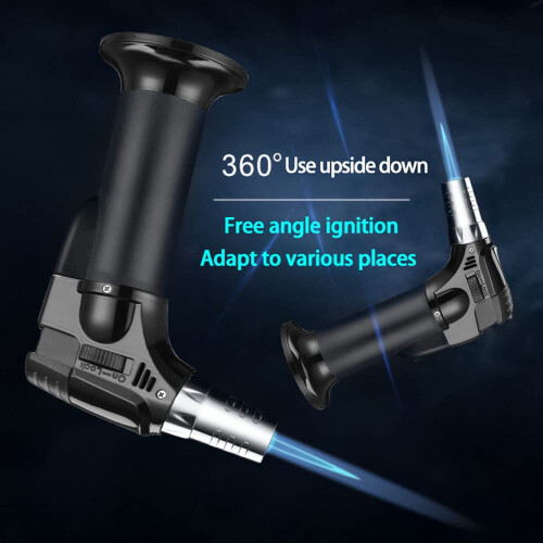 Refillable Butane Torch with Adjustable Flame and Safety 2