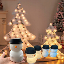 Snowman Night Light Christmas Decoration, Battery-Powered,