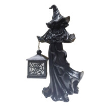 20-tommer resin spøgelsesheksestatue med batterilampe