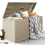 Coffre de rangement extérieur de 90 gallons, marron clair 2