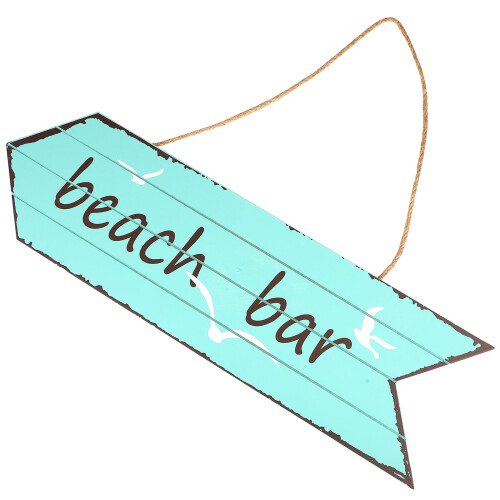 Välkomstskylt i trä för strandbaren, 40x12cm 2