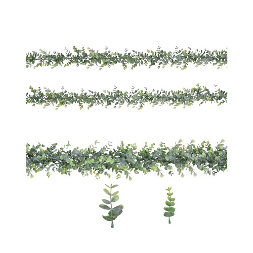 Guirlanda de rattan artificial verde, 180 cm