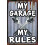 Metallskylt för garageregler, 20x30 cm 1