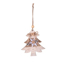 Weihnachtsbaumschmuck aus Holz, 1er-Set