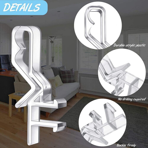 Clear Blind Clips for Valance 2 inch 12 pcs 1