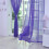 Purple sheer voile curtains 2-panel set 1