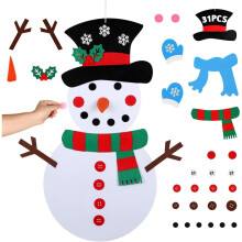 DIY-filtjulsnögubbeset med 31 ornament