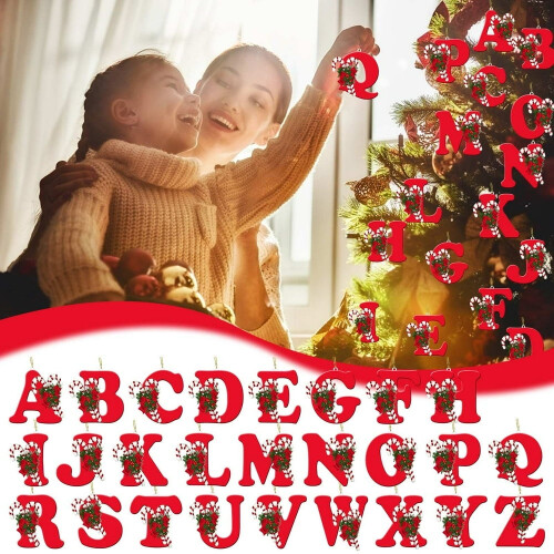 Personalisierter Weihnachtsbaum-Anhänger mit 26 Buchstaben