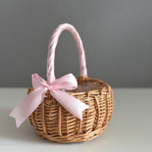 Cesta de flores de vime para casamento – Ecológica