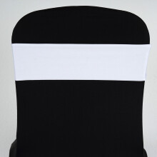 Szarfy na krzesła Spandex, białe, 5 szt.
