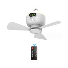 USB genopladelig loftsventilator med fjernbetjening og 8000mAh batteri