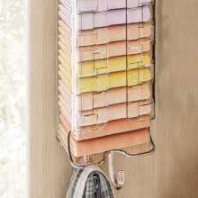 Organizador de toallas extraíble de pared transparente