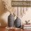 Contemporary vase black gray 9 inch boho style 5