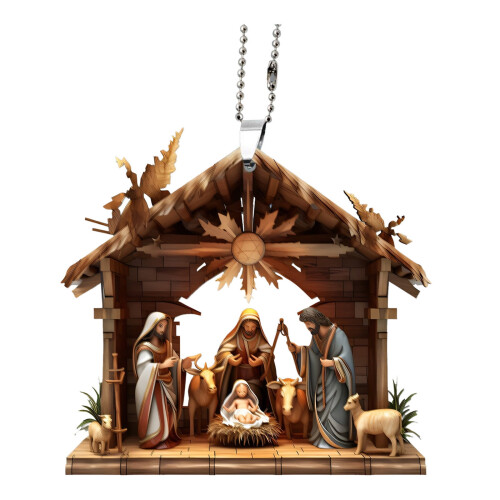 AuroraX Acrylic Christmas Nativity Set 2025 1