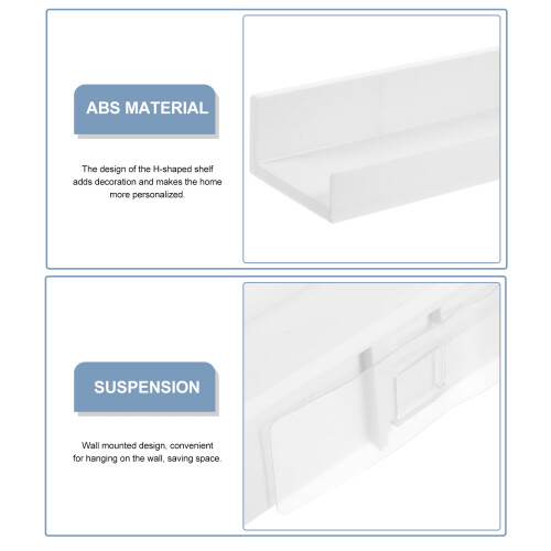 Λευκό Ράφι Τοίχου από Πλωτό ABS 27x8x5.1cm 2