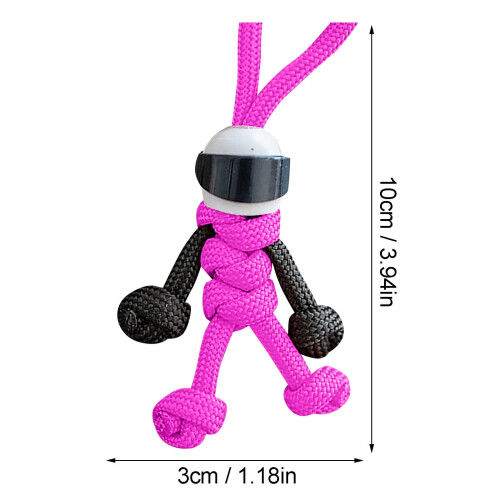 Motorcycle minifigure keychain with umbrella rope weaving 1