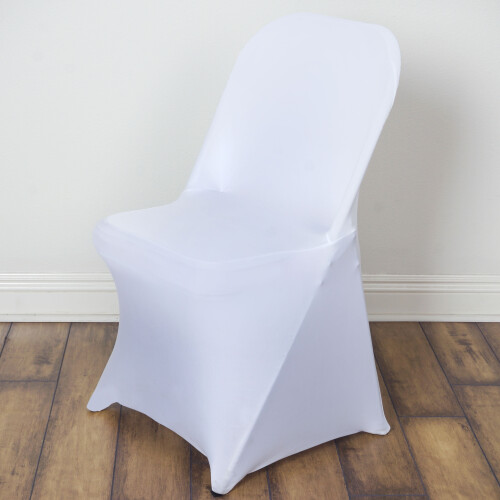 Capa para cadeira dobrável BalsaCircle em elastano branco 2