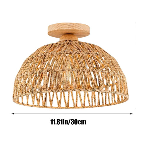 Rattan innfelt taklampe 12 tommer 1