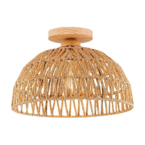 Φωτιστικό οροφής χωνευτό από rattan 12 ιντσών 2