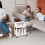 Rolling Storage Cart 2-Tier Portable Organizer with Wheels 4