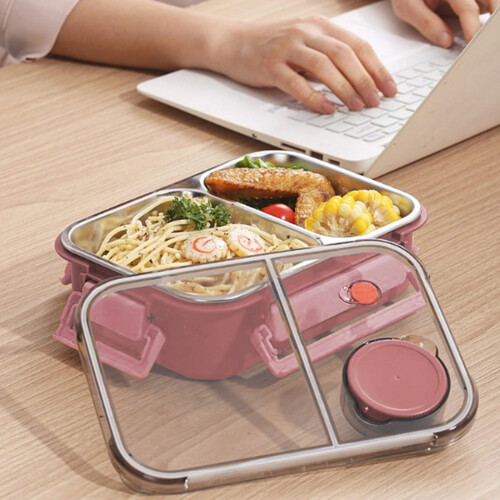 Bento-Lunchbox mit 2 Fächern und Besteck 1
