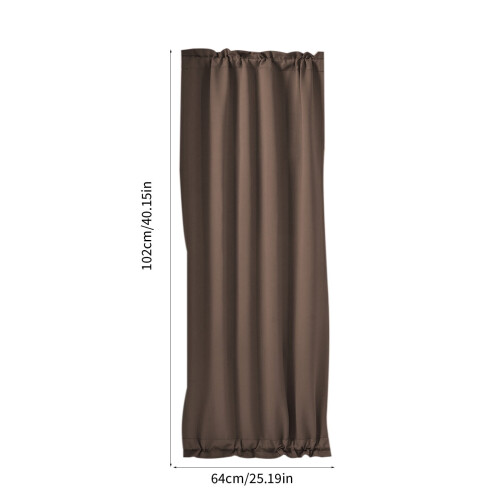 Solid Color French Door Curtains Rod-Pocket Design 2