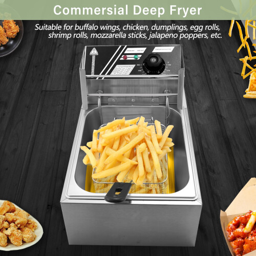 Friteuse électrique en acier inoxydable 6L 2500W 1