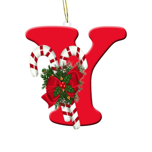 Personalisierter Weihnachtsbaum-Anhänger mit 26 Buchstaben 1