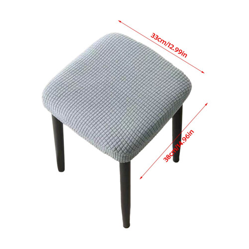 Elastischer quadratischer Hockerüberzug für Esszimmerstühle – 1 Stück 2