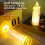 Electronic Candle Glow White Plastic Acrylic Tears Design 5