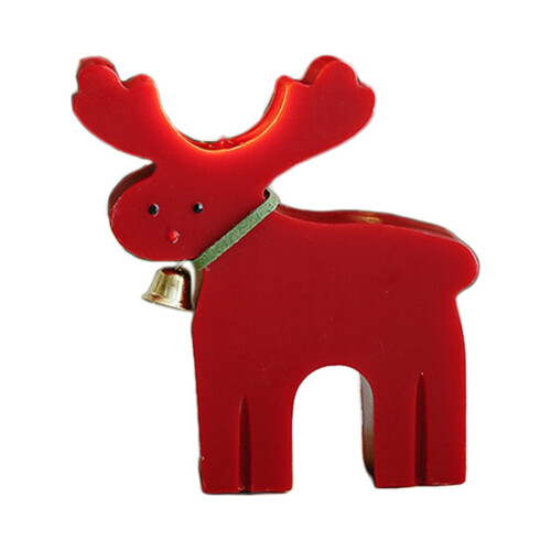 Hjorteformet juleduftlys - Rød, 75g 1